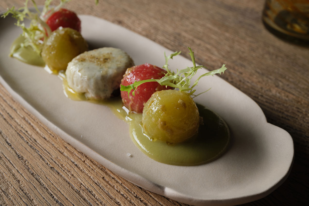 Burrata tomato salad