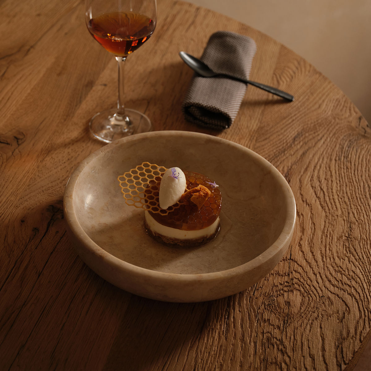 Honey dessert plate